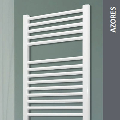 SONNI Toallero Baño Radiador Radiadores Toalleros de Agua 1314x600mm 1376W  Blanco Conexiones Laterales